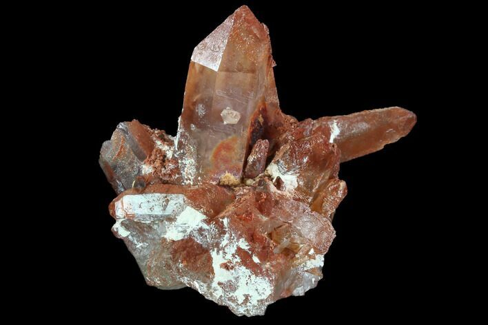 Natural, Red Quartz Crystal Cluster - Morocco #88901